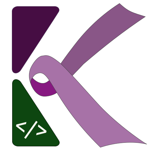 Letter K icon for Logo of Kaori Web Design